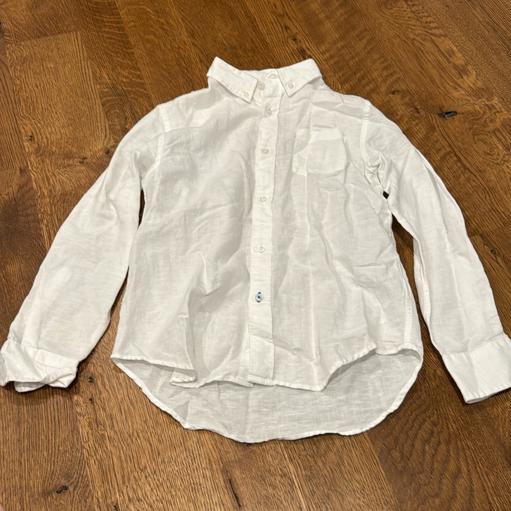 Crewcuts Boys Button Down Shirt White Size 10